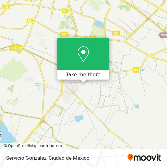 Servicio Gonzalez map