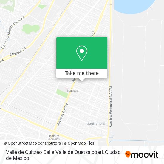 Valle de Cuitzeo Calle Valle de Quetzalcóatl map