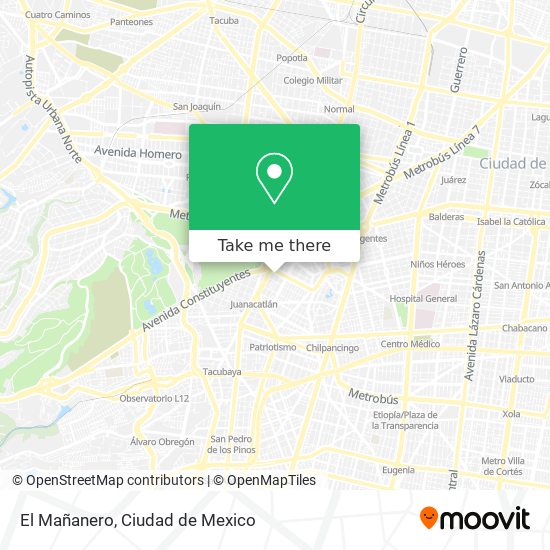 El Mañanero map