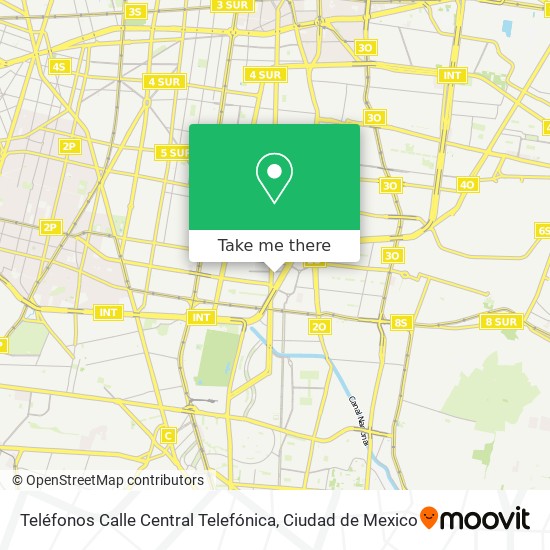 Teléfonos Calle Central Telefónica map