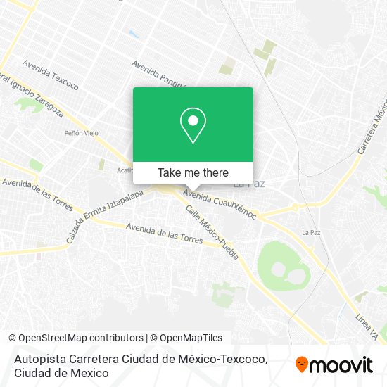 Autopista Carretera Ciudad de México-Texcoco map