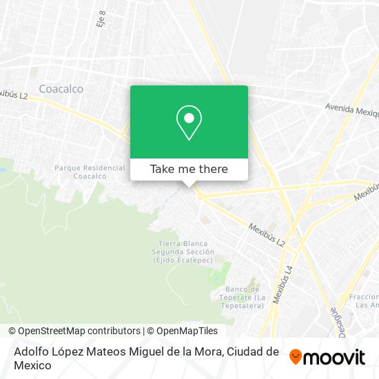 Adolfo López Mateos Miguel de la Mora map
