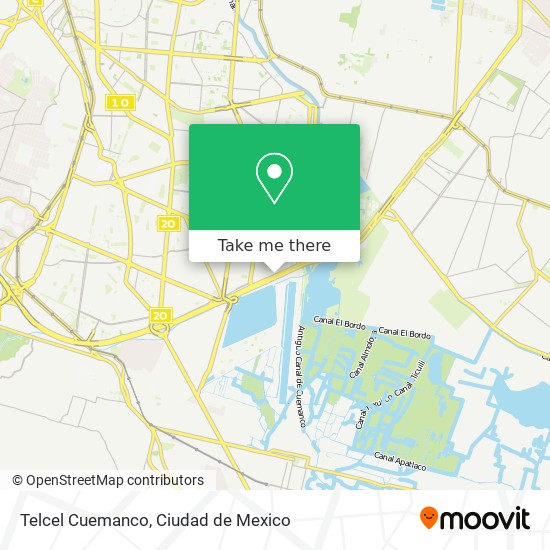 Telcel Cuemanco map