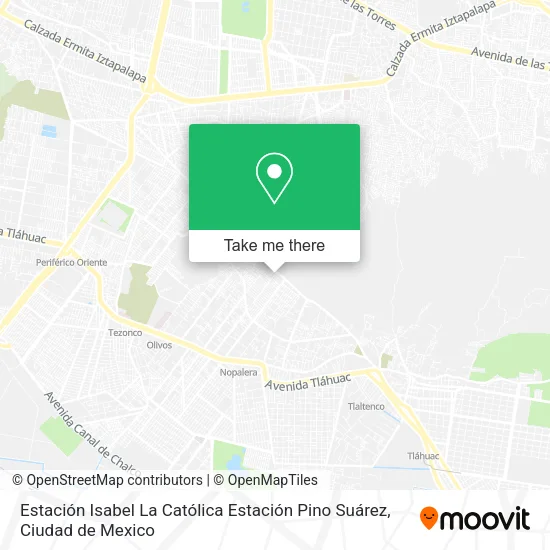 Mapa de Estación Isabel La Católica Estación Pino Suárez