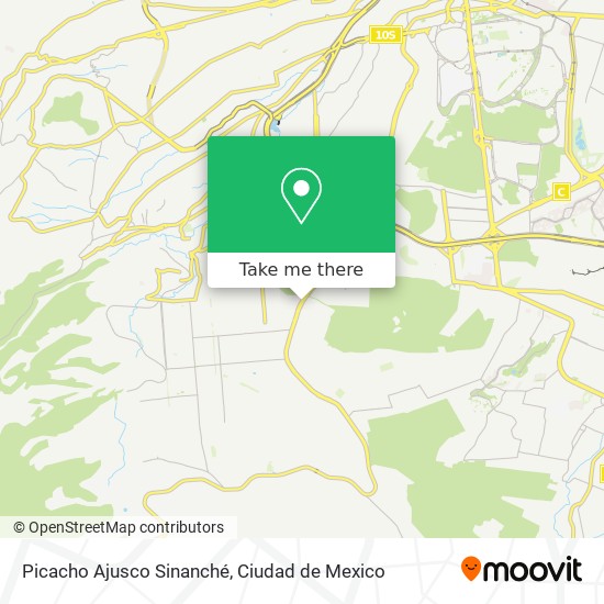 Picacho Ajusco Sinanché map