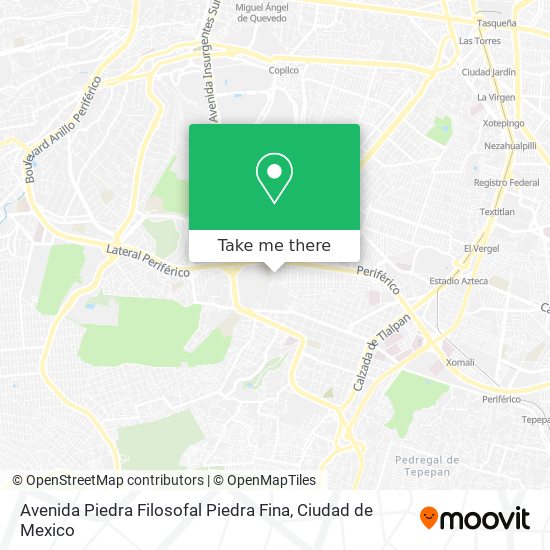 Avenida Piedra Filosofal Piedra Fina map