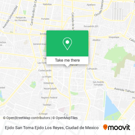 Ejido San Toma Ejido Los Reyes map