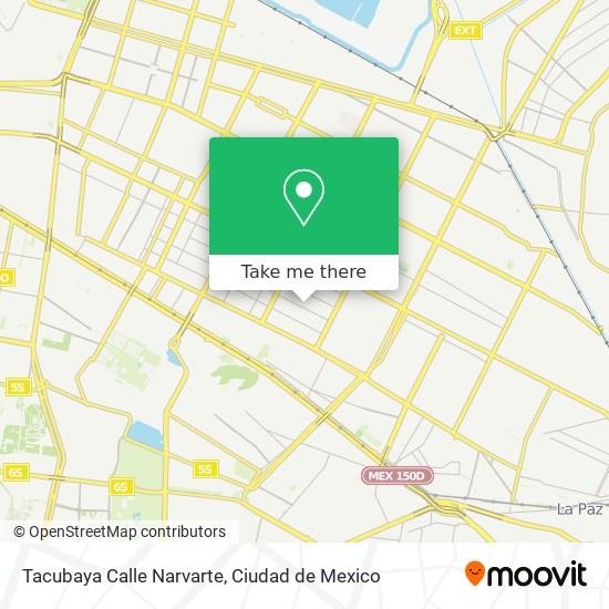 Tacubaya Calle Narvarte map