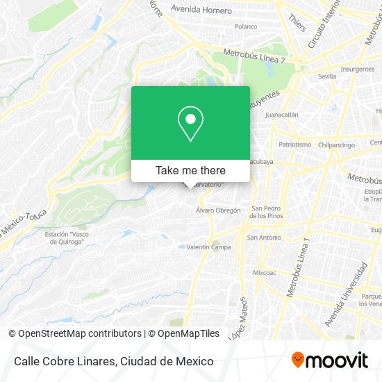 Calle Cobre Linares map