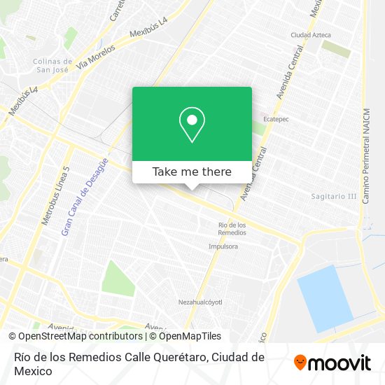 Río de los Remedios Calle Querétaro map