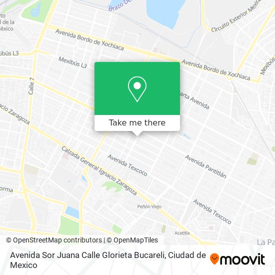 Mapa de Avenida Sor Juana Calle Glorieta Bucareli