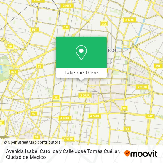 Mapa de Avenida Isabel Católica y Calle José Tomás Cuéllar