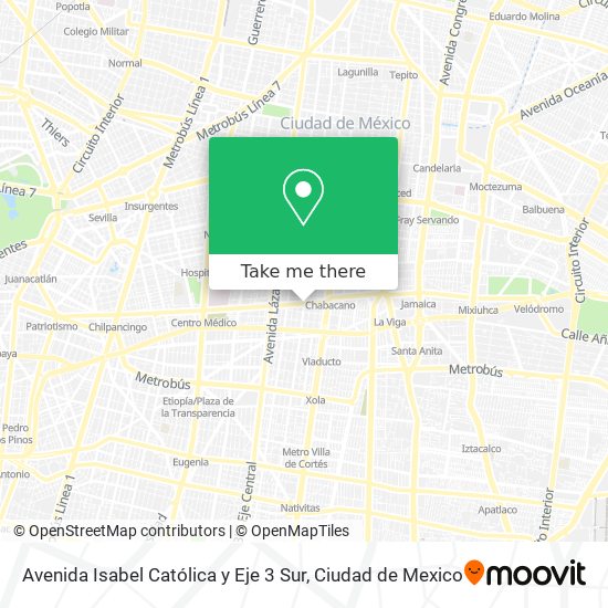 Avenida Isabel Católica y Eje 3 Sur map