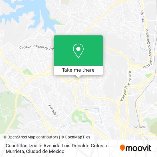 Mapa de Cuautitlán Izcalli- Avenida Luis Donaldo Colosio Murrieta