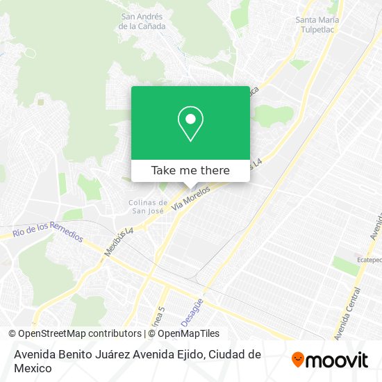 Mapa de Avenida Benito Juárez Avenida Ejido