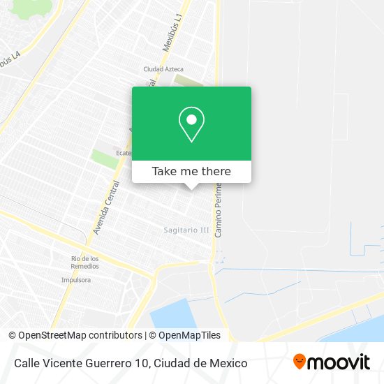 Mapa de Calle Vicente Guerrero 10