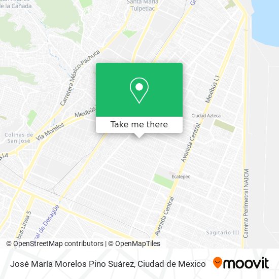 Mapa de José María Morelos Pino Suárez