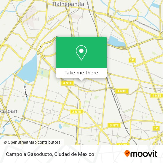 Campo a Gasoducto map