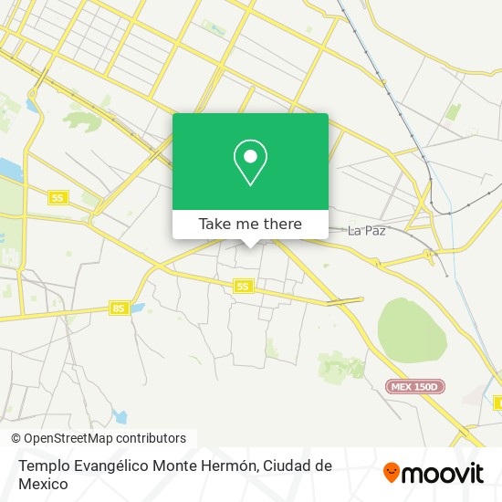 Mapa de Templo Evangélico Monte Hermón