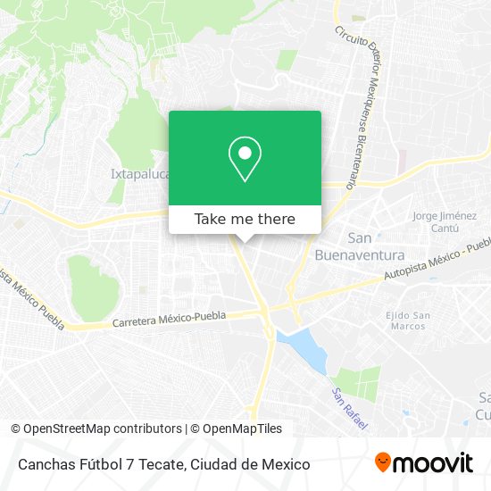 Mapa de Canchas Fútbol 7 Tecate