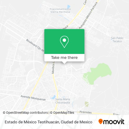 Estado de México Teotihuacán map