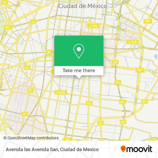 Mapa de Avenida las Avenida San