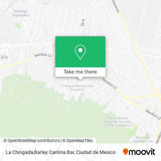 How to get to La Chingada,Barley Cantina Bar in Tultepec by Bus or Train?