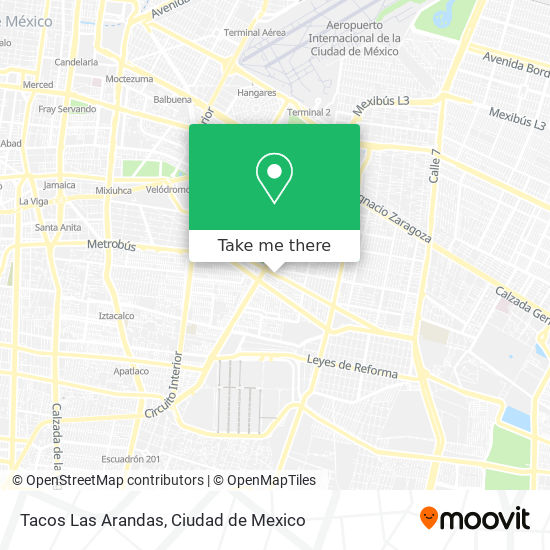 Tacos Las Arandas map