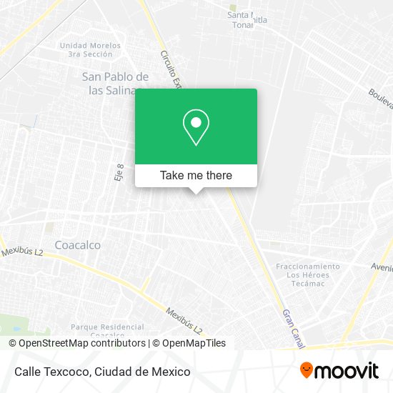 Mapa de Calle Texcoco
