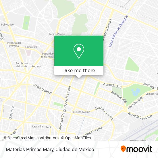 Materias Primas Mary map