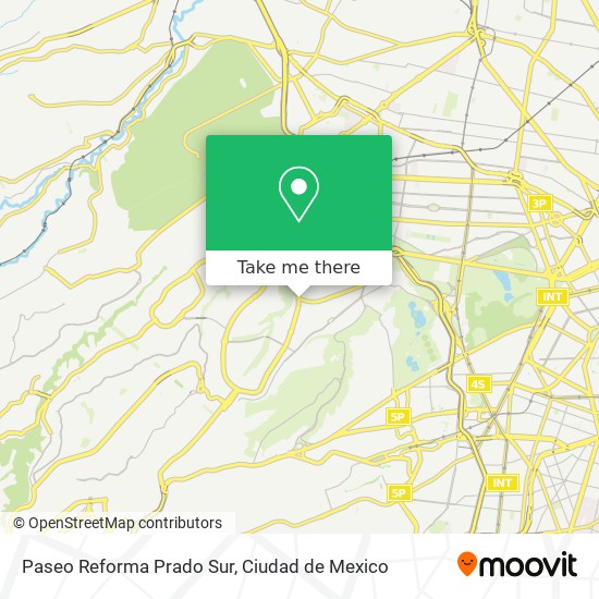 Paseo Reforma Prado Sur map