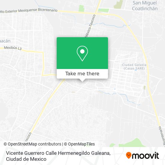 Mapa de Vicente Guerrero Calle Hermenegildo Galeana