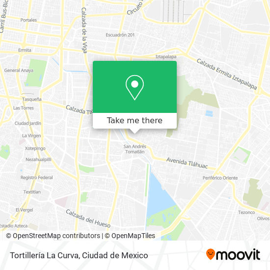Mapa de Tortillería La Curva