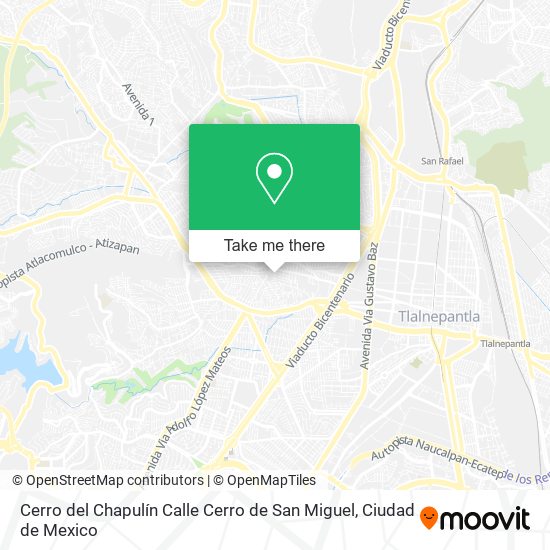 Cerro del Chapulín Calle Cerro de San Miguel map