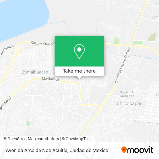 Mapa de Avenida Arca de Noé Acuitla