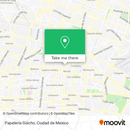 Papelería Güicho map