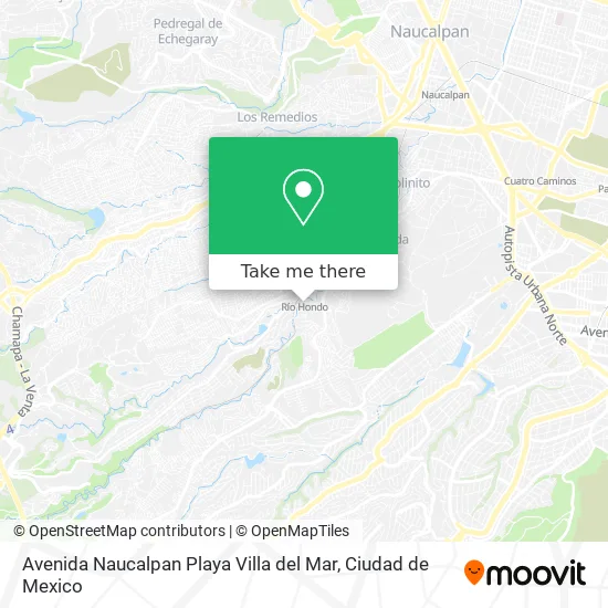 Avenida Naucalpan Playa Villa del Mar map