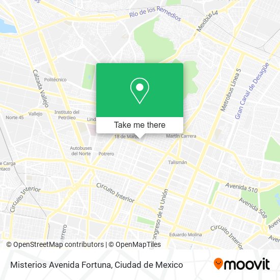 Misterios Avenida Fortuna map