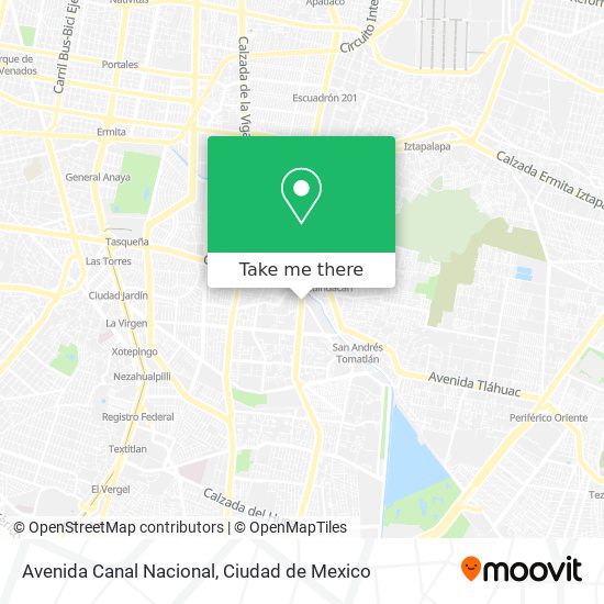 Avenida Canal Nacional map