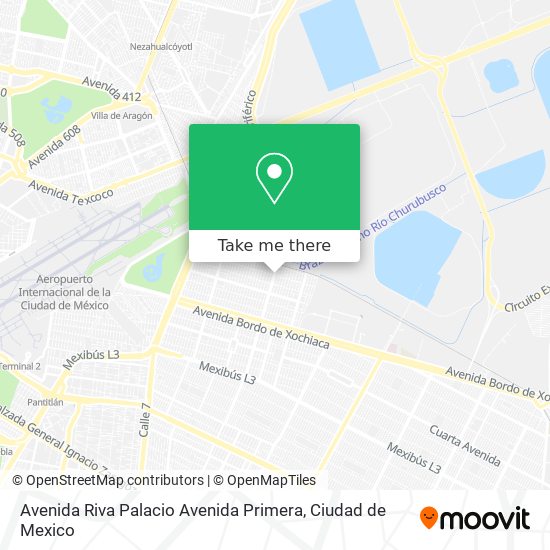 Mapa de Avenida Riva Palacio Avenida Primera
