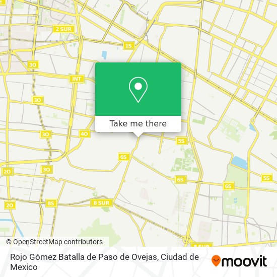 Rojo Gómez Batalla de Paso de Ovejas map