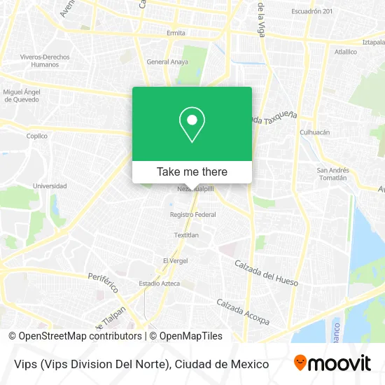 Mapa de Vips (Vips Division Del Norte)