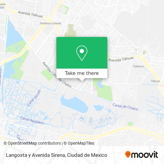 Mapa de Langosta y Avenida Sirena