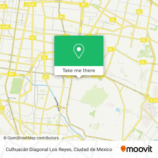 Culhuacán Diagonal Los Reyes map