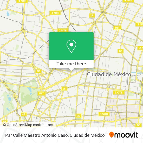 Mapa de Par Calle Maestro Antonio Caso