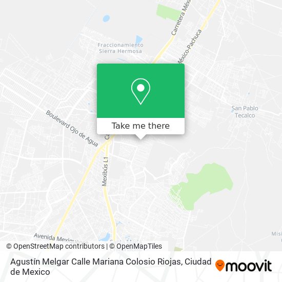 Mapa de Agustín Melgar Calle Mariana Colosio Riojas