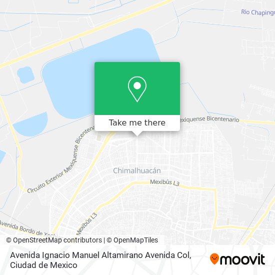 Avenida Ignacio Manuel Altamirano Avenida Col map