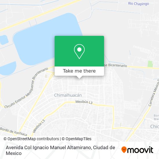 Mapa de Avenida Col Ignacio Manuel Altamirano