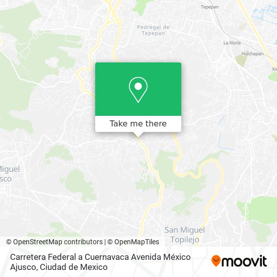 Carretera Federal a Cuernavaca Avenida México Ajusco map