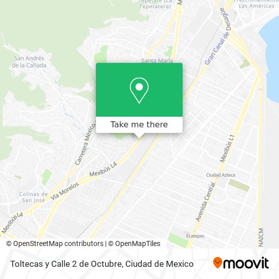Mapa de Toltecas y Calle 2 de Octubre